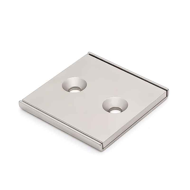 ขนาดที่กำหนดเองสีโลโก้ N35 N52 Rare Earth วัสดุแม่เหล็ก 20 กก Strong Force Square Countersunk Hole NdFeB ช่องแม่เหล็ก