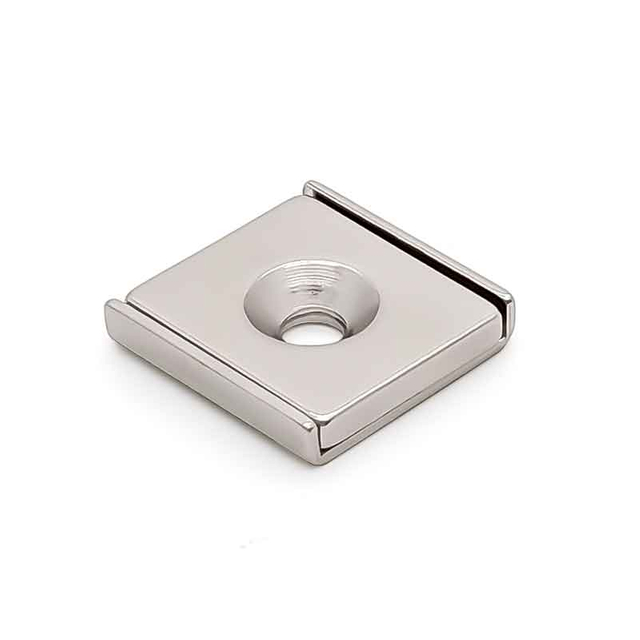 Ni เคลือบสแควร์อุตสาหกรรมถาวร 5 กก.10 กก.Super Force Block รูปสี่เหลี่ยมผืนผ้า Single Countersunk Hole Neodymium ช่องแม่เหล็ก